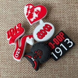 CROCS Red and Black Jibbitz Charms